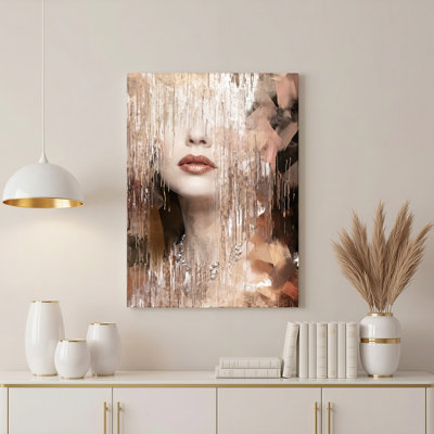 «Gallery Wrap», art mural sur toile pour le salon, la chambre à coucher, le bureau ou le vestibule - décoration murale décorative avec portrait abstrait