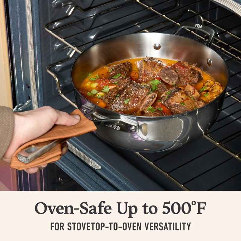 Premier Stainless Steel 4.5-Qt Chef's Pan with Lid