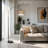 Modern LED Floor Lamp with Dimmable Bulb with 3 Color Temperatures, Dimmable, Height Adjustable, Marble Base, Rattan Shade, Smart Lighting,Brown+Black