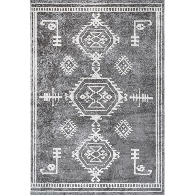 Tapis sud-ouest lavable à la machine Kyleigh SpinClean, Rectangle 6 pi 7 po x 9 pi
