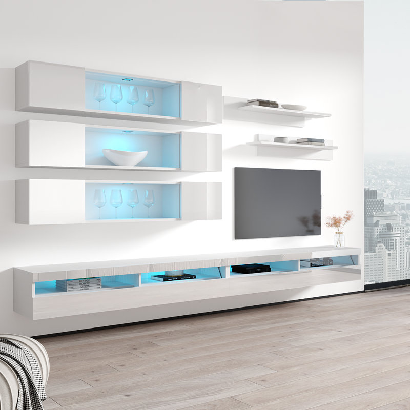 Meuble audio-vidéo flottant Fly 35 "J 35TV, Blanc
