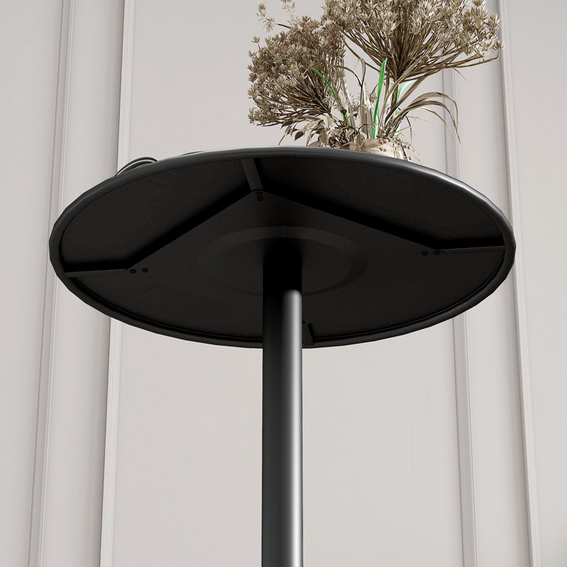 Table de bar ronde pour 2, table de pub moderne, , Noir