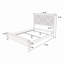 Mobilier de chambre à coucher rustique contemporain en espresso de style grand lit 1pc