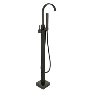 Topcraft Single Handle Floor Mounted Freestanding Tub Faucet with Handheld Shower