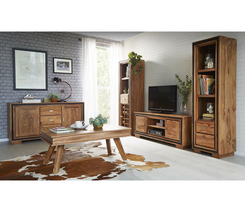 Johanna 175cm H x 50cm W Solid Wood Standard Bookcase