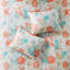 Ensemble d'édredon en satin de coton 7 pièces corail
