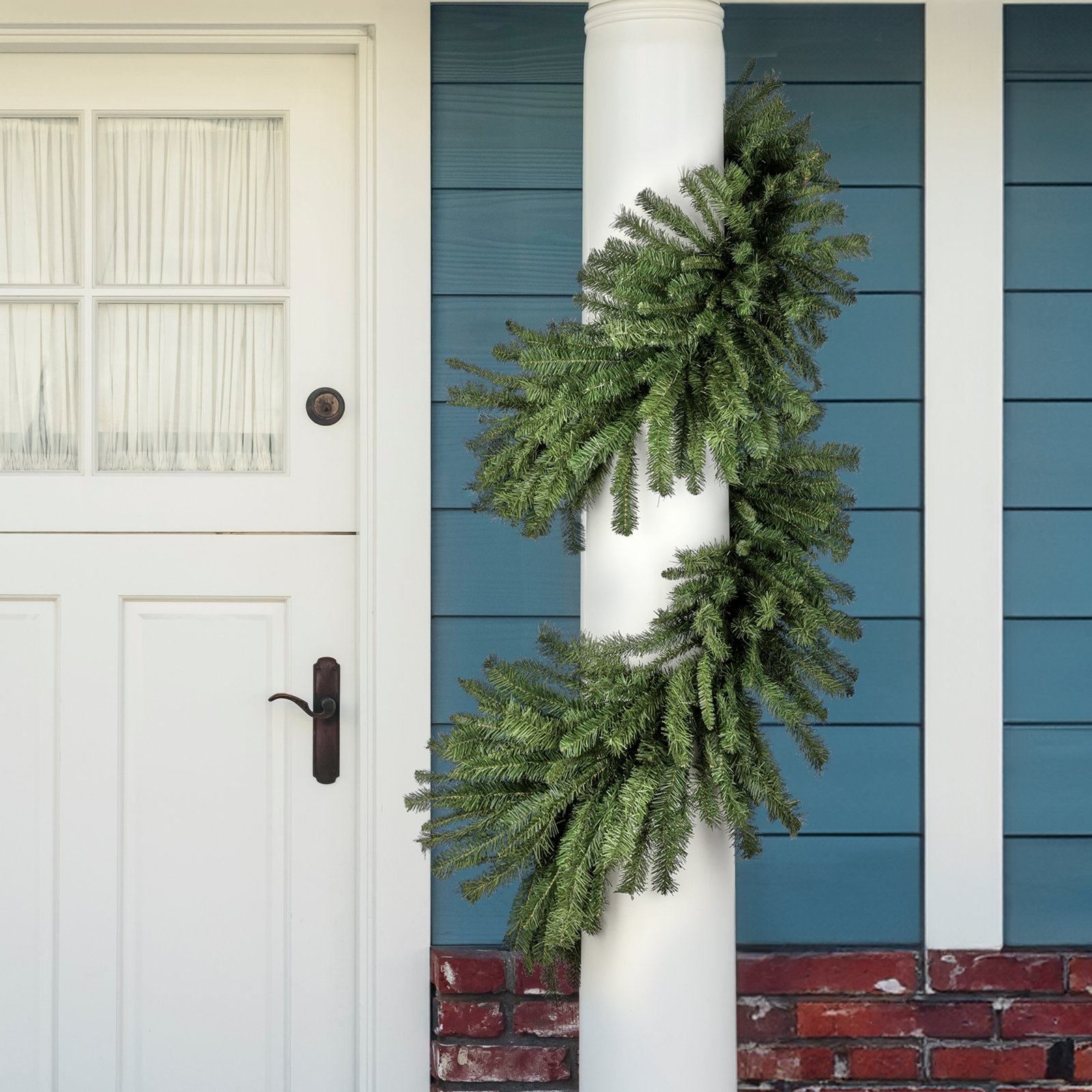 9'x24" LED New Zealand Pine Garland