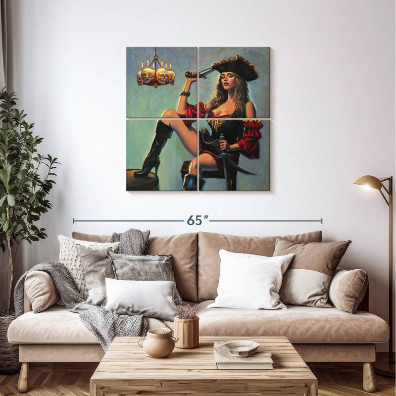The Scarlet Wench, 38" H x 38" W