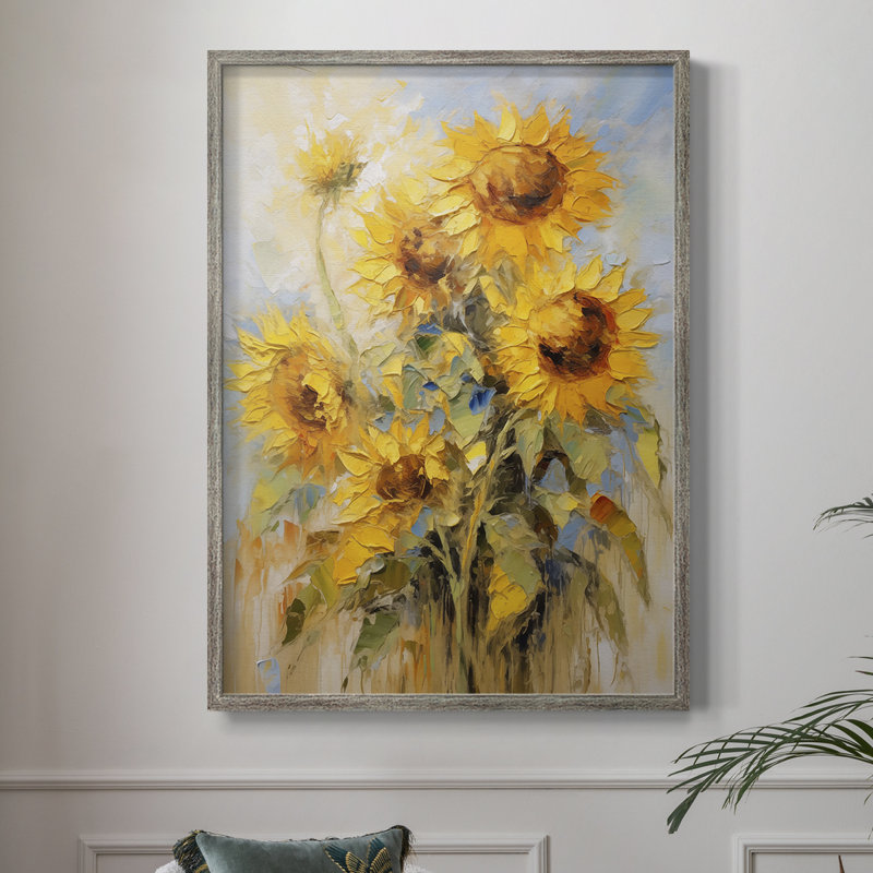 FLORAL Series CDLV III, reproduction d'art encadrée - bois massif, H 11 po x l 9 po