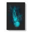 Neon Blue Jellyfish Abstract - Wrapped Canvas-56645070