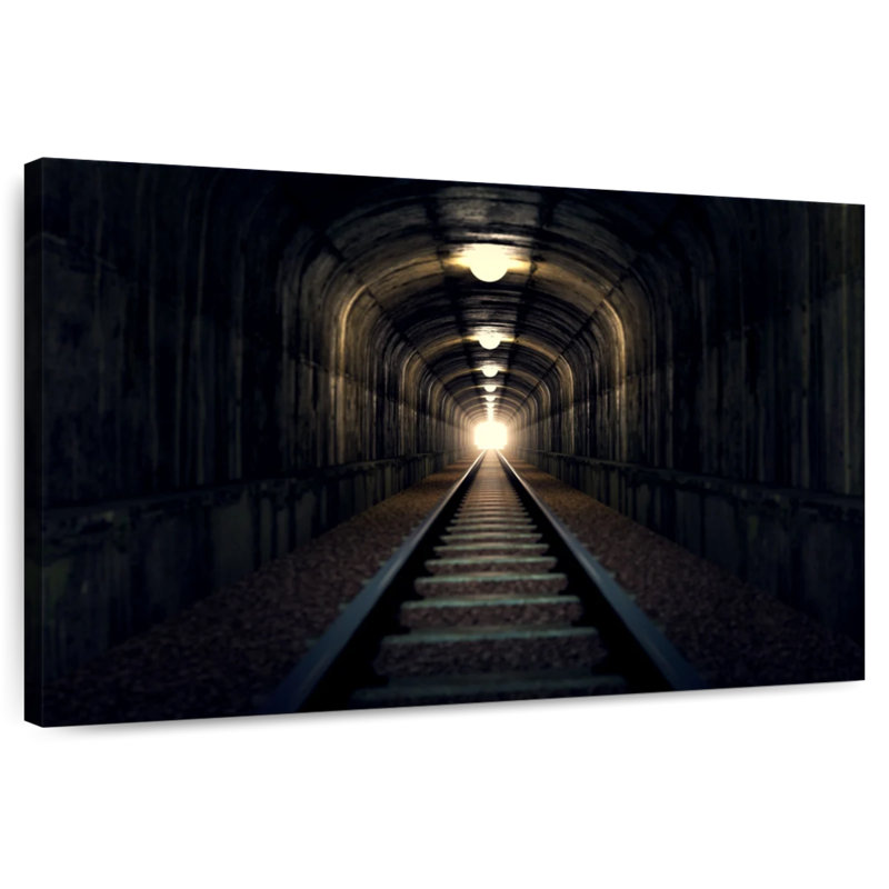 Lilie Train Tracks In Tunnel, 16" H x 24" W