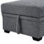Lit modulaire escamotable modulaire, gris, revêtement en L, avec siège, convertible pour la nuit des invités, rangement sous de bons espaces de vie compacts, 54 po de profondeur, 85 de largeur, 35 de hauteur, 185,4 lb de gris