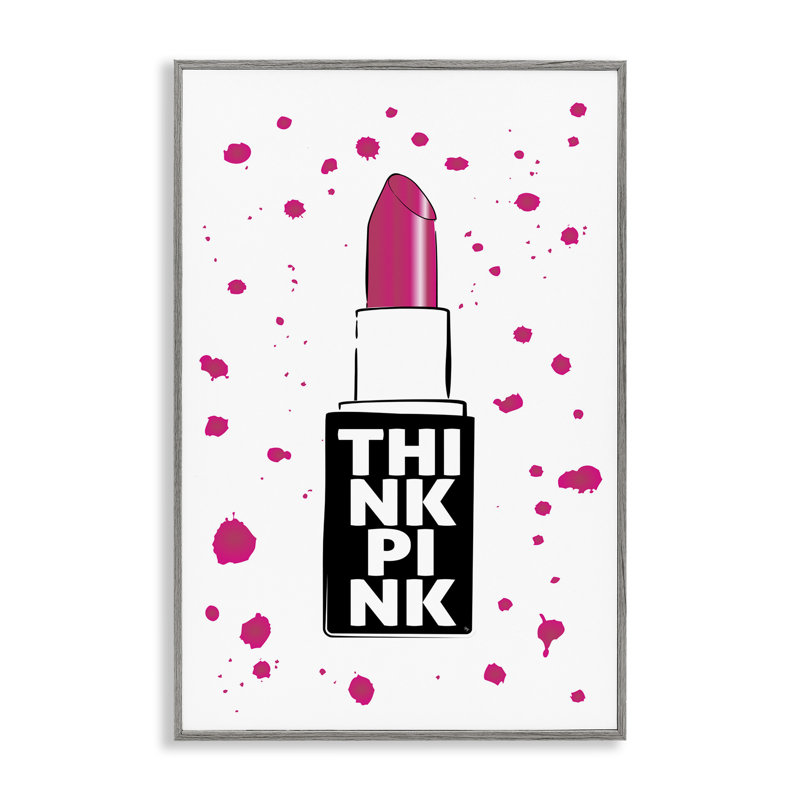 Giclée encadrée «Think Pink», par Martina Pavlova, Estampe numérique Farmhouse, H 24 po x l 16 po