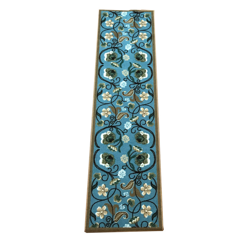 Tapis de cuisine Hepatique, Tapis de couloir 1,8 pi x 4,11 po, Vert