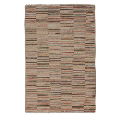 Hand Knotted Wool Area Rug in Multi