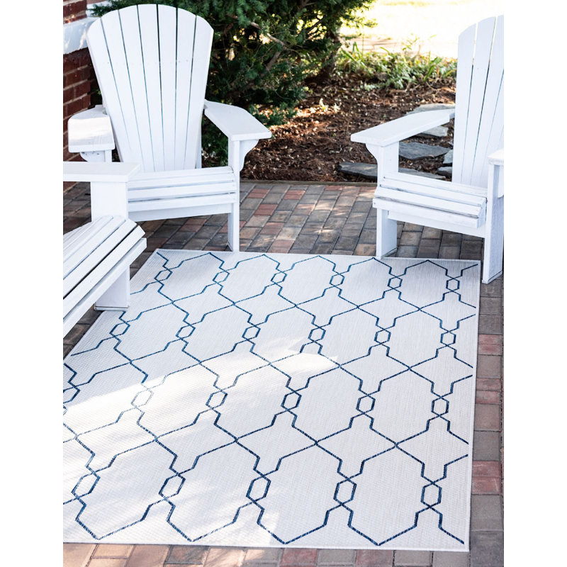 Tapis d'extérieur Preen couleur crème, Rectangle 6 pi x 9 pi