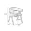 Chaise d'appoint verte à dossier bas (ensemble de 2)