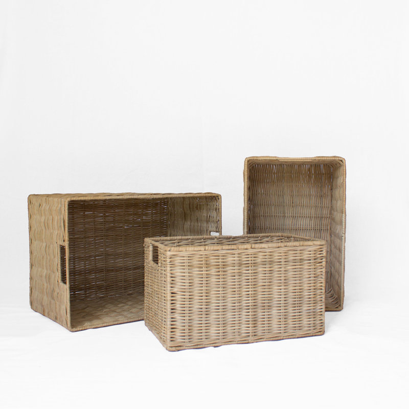 Wicker Storage Basket Large, 7" x 8" x 13"