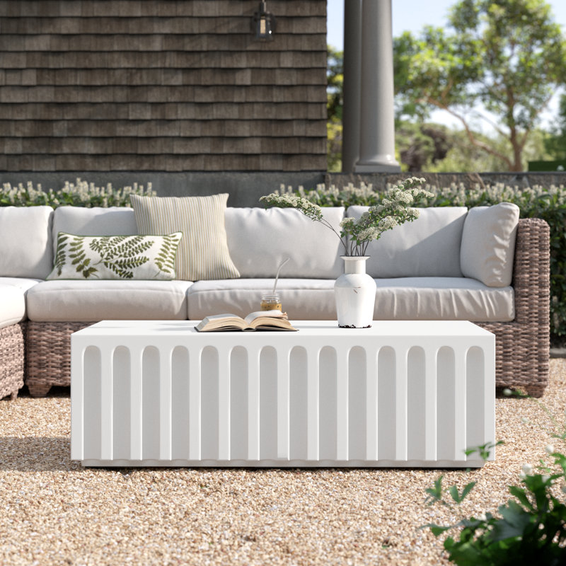 Rectangular Outdoor Coffee Table , 50'' in. W 26'' in. D