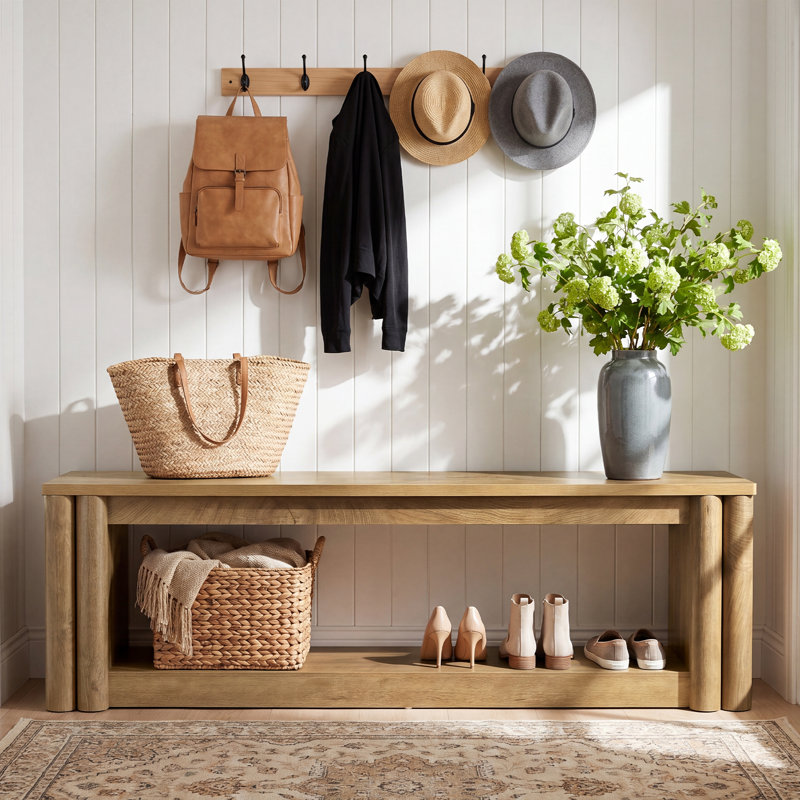 Banc de rangement pour chaussures 70,8 po