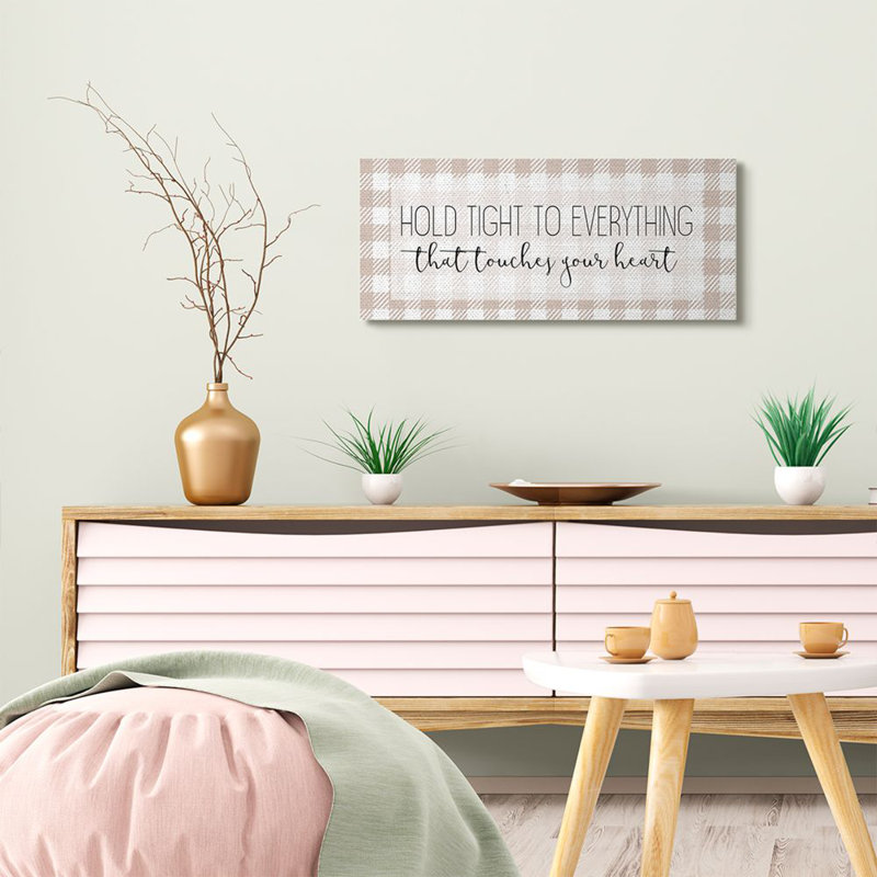 «Your Heart Home Family Inspirational Word Pattern Design», impression sur toile, H 13 po x l 30 po, Toile tendue