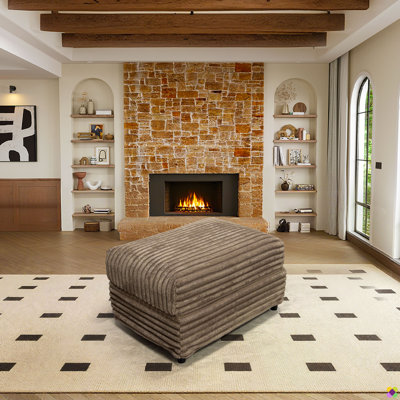 Gus 31.5"W Corduroy Ottoman