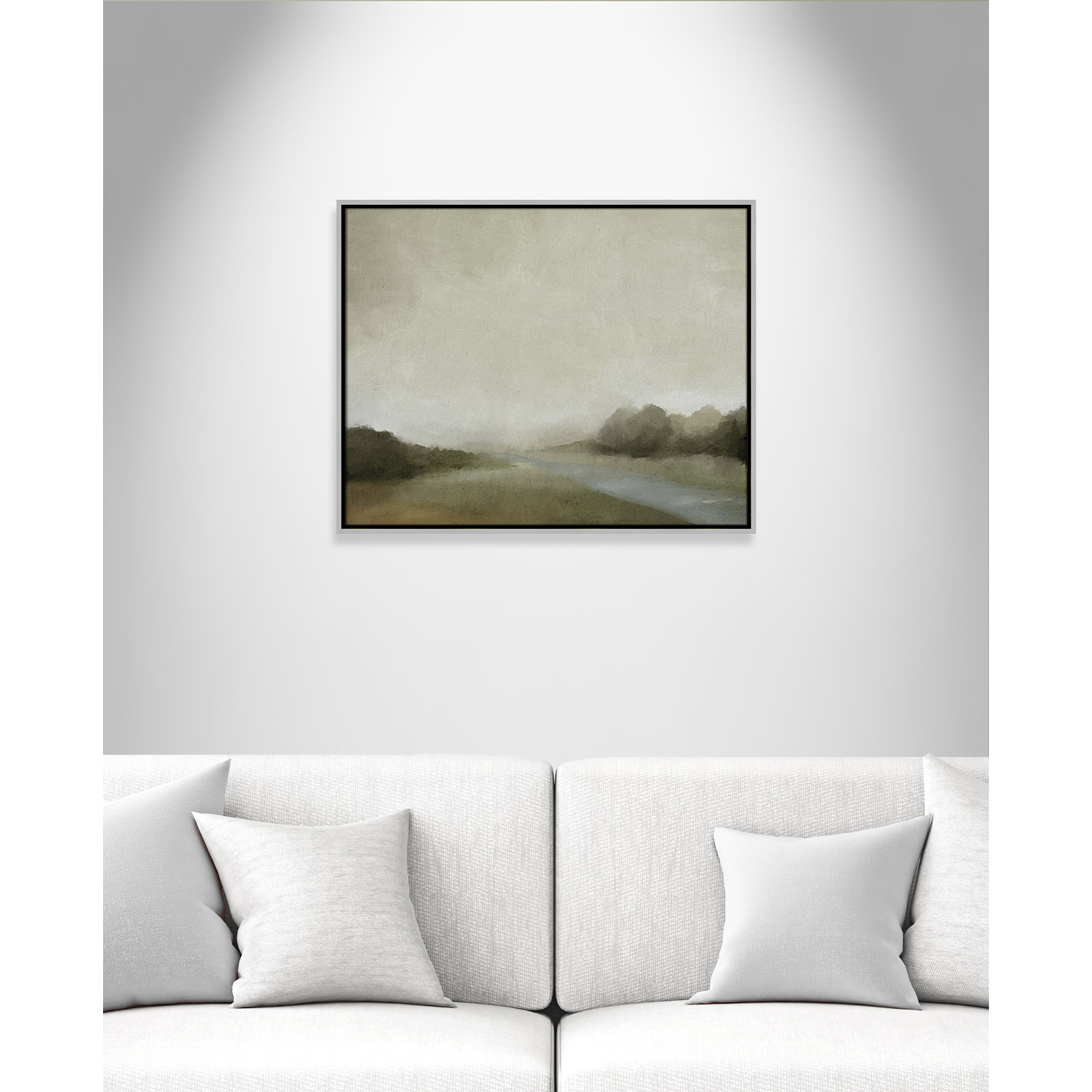 Vanora "Lovers Creek" Painting, 23.5" H x 29.5" W, Silver