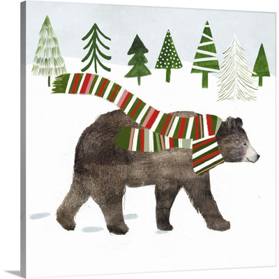 Reproduction d’art sur toile Woodland Christmas I par Victoria Borges