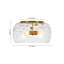 Brass 3-Light Hammered Glass Bowl Flush Mount