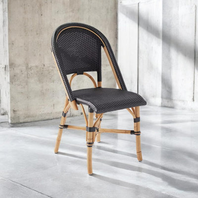 Paris Rattan Bistro Chair – Black Side Chair