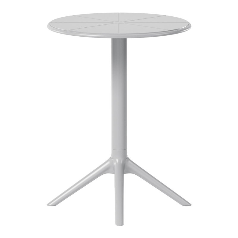 Delron Round Patio Dining Table, Gray