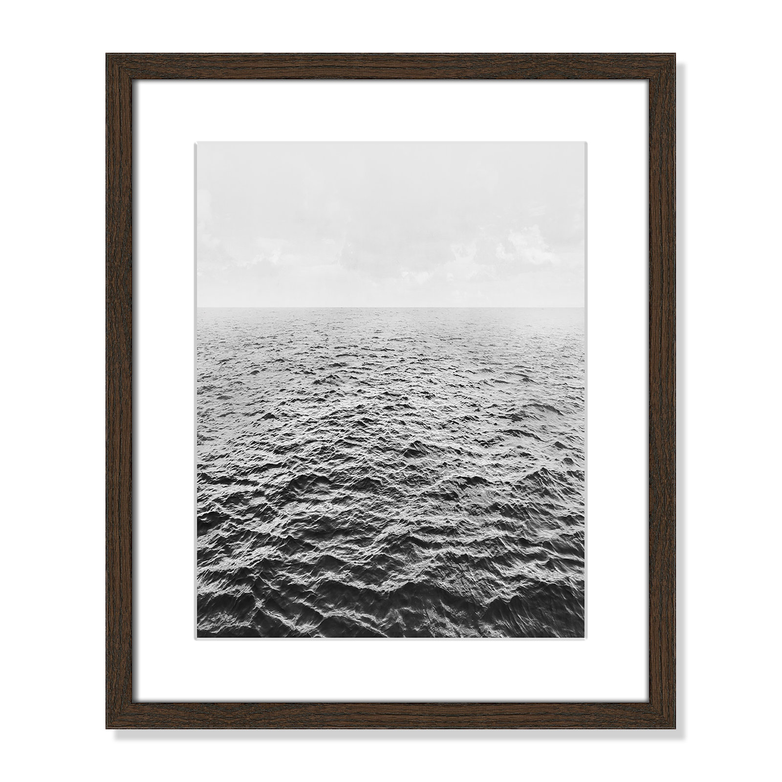 Anali "Rolling in" Print by Mike Calascibetta, 16" W x 19" H x 0.75" D, Walnut Wood Grain