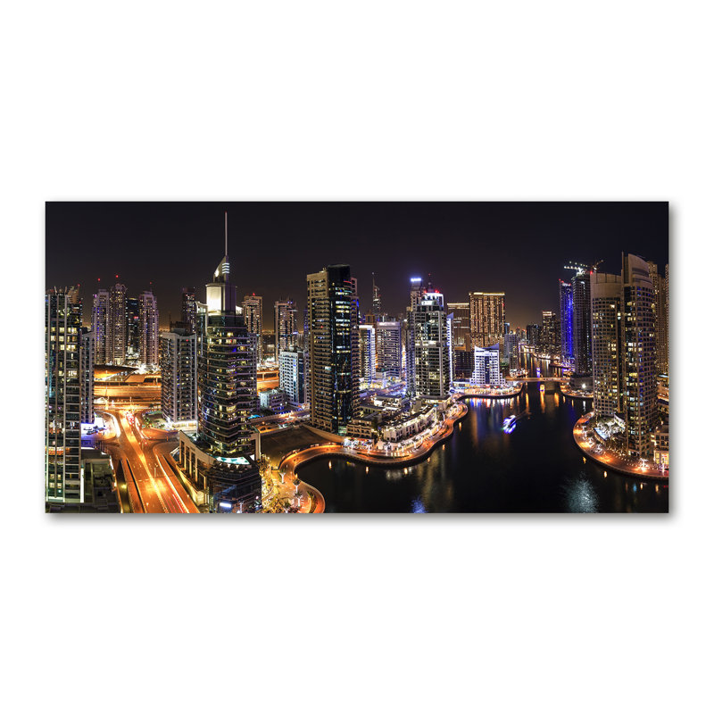 Marina In Dubai - Wrapped Canvas Print