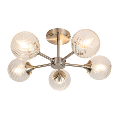 Aamilah Glass Semi Flush Mount