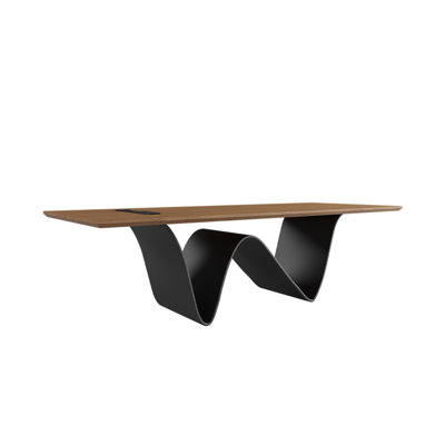 70.87"Simple and modern brown solid wood office desk