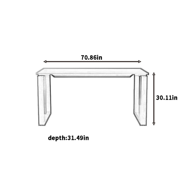 Kemmentn, H 30,11 po x L 70,86 po x l 31,49 po
