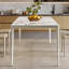 Plateau de table blanc en pierre frittée blanche avec aluminium
 Table de salle à manger pour la salle à manger / cuisine-1539680792