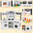 Multi-Function Kids Kitchen, Wooden Pretend Playset with Washing Machine, Realistic Range Hood, Ice Maker & Ample Storage for Endless Role Play(white)-101980268