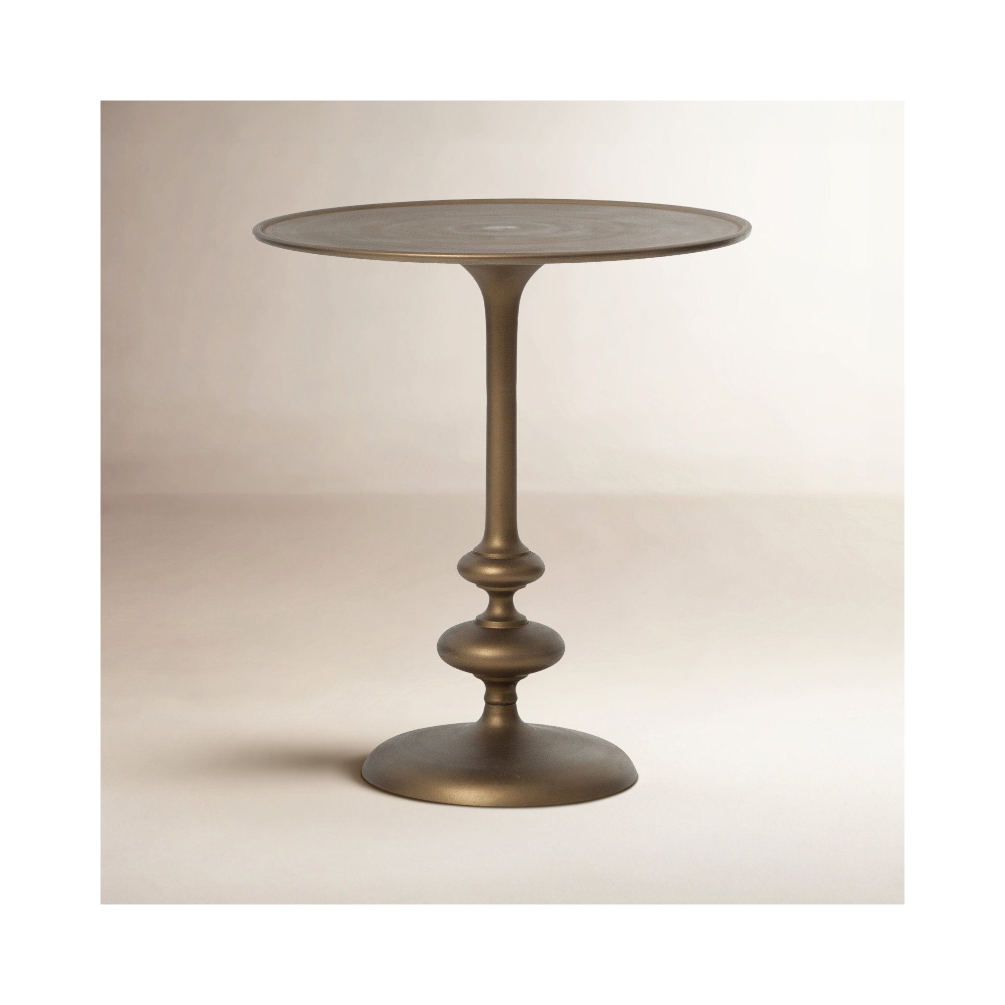 Aggie End Table, Matte Brass