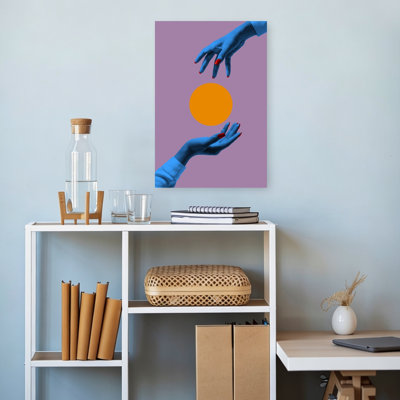 «Cosmic Hand Connection», impression d'art abstrait minimaliste audacieux