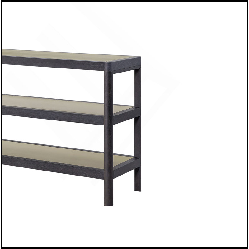 Console Table W/ Metal Insets