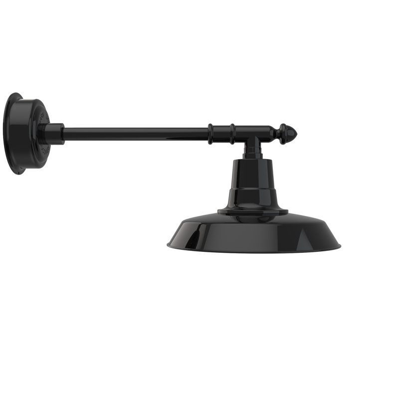 Annis LED Wall Light, 10" H x 14" W x 28" D, Black