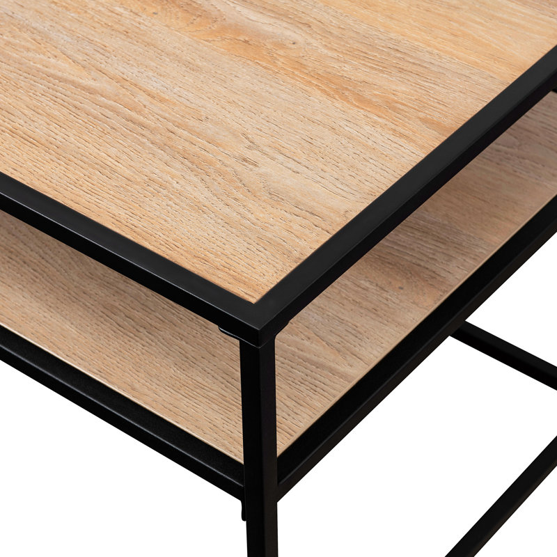 Dunning Coffee Table, Coastal Oak/Black