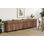Buffet multifonctionnel 4-en-1 avec tablette réglable et base en métal Aadam