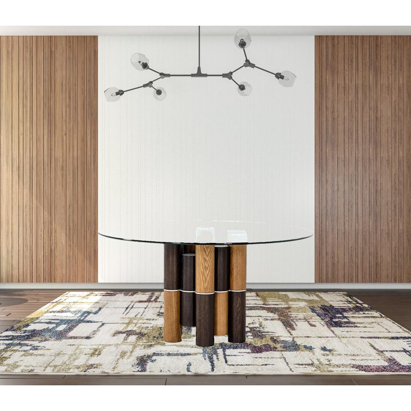 Round Glass Top Dining Table