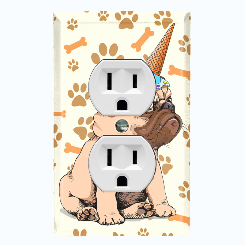 Plaque murale Pugicorn Dog Ice Cream