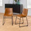 Chaise d'appoint rembourrée en métal Chronister-1458076147