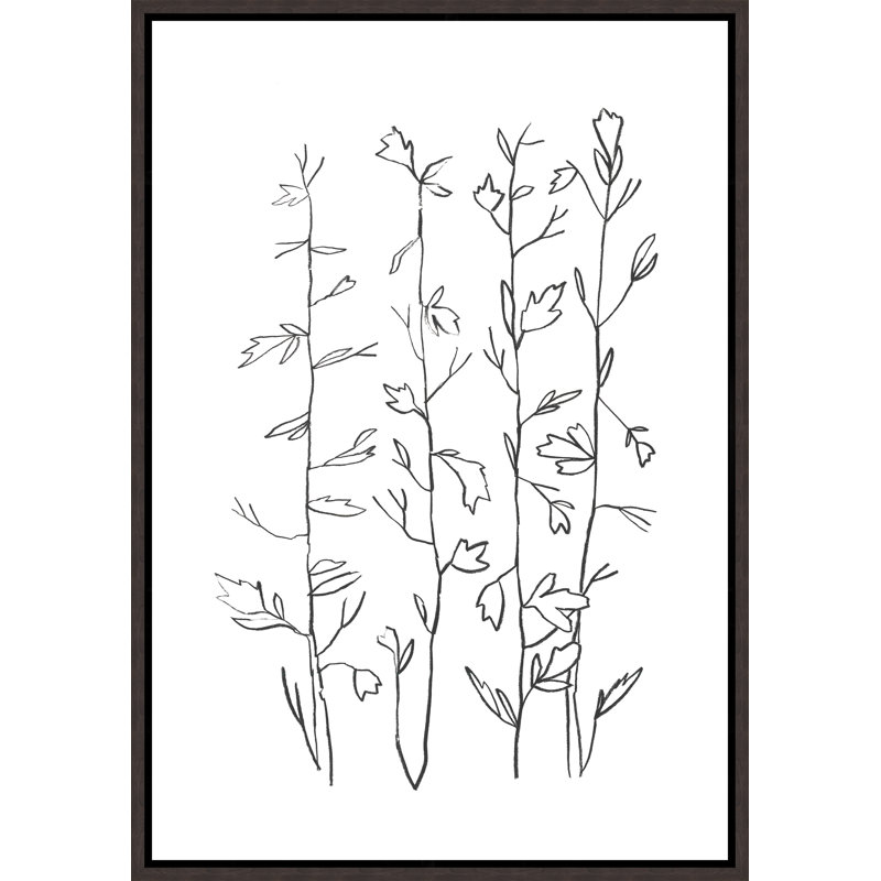 Drawing Black II Painting by Elena Carlie, 45.75" H x 31.75" W, Image Brush Gel