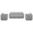 Aurora 3-Pieces Chenille Storage Seat Sofa Set Modular Sectional Couch Set With Removable Cushion Cover For Apartment Livingroom Lounge, 2 Single Armchairs & 3-Seat Sofa Set-995760328