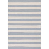 Banks Stripe Swedish Blue Handwoven Indoor/Outdoor Rug